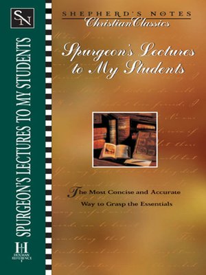 cover image of Spurgeon's Lectures to My Students